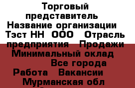 Торговый представитель › Название организации ­ Тэст-НН, ООО › Отрасль предприятия ­ Продажи › Минимальный оклад ­ 40 000 - Все города Работа » Вакансии   . Мурманская обл.,Апатиты г.